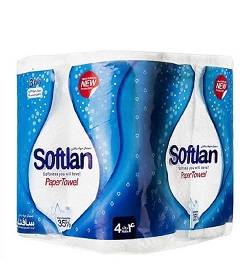 سافتلن دستمال حوله ای 4 قلو